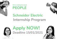 SCHNEIDER ELECTRIC INTERNSHIP PROGRAM 2021