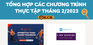 TỔNG HỢP CÁC CHƯƠNG TRÌNH THỰC TẬP THÁNG 2/2023