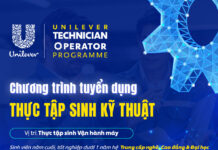 CHƯƠNG TRÌNH TUYỂN DỤNG THỰC TẬP SINH KỸ THUẬT – UNILEVER TECHNICIAN & OPERATOR PROGRAMME (UTOP)