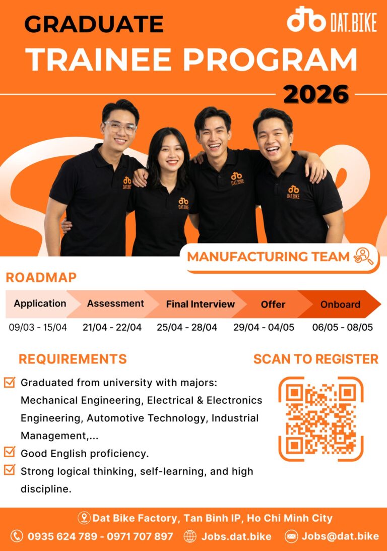 DAT BIKE GRADUATE TRAINEE PROGRAM 2026 - EniJobs.vn