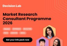 Chương trình Market Research Consultant (MRC) 2026 của Decision Lab đã chinh thức mở đơn