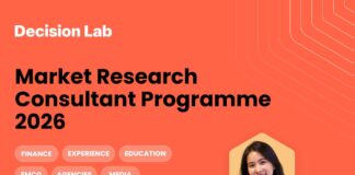 Chương trình Market Research Consultant (MRC) 2026 của Decision Lab đã chinh thức mở đơn