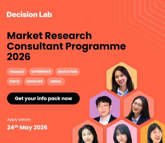 Chương trình Market Research Consultant (MRC) 2026 của Decision Lab đã chinh thức mở đơn