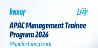 Knauf APAC Management Trainee Program (Manufacturing Track)